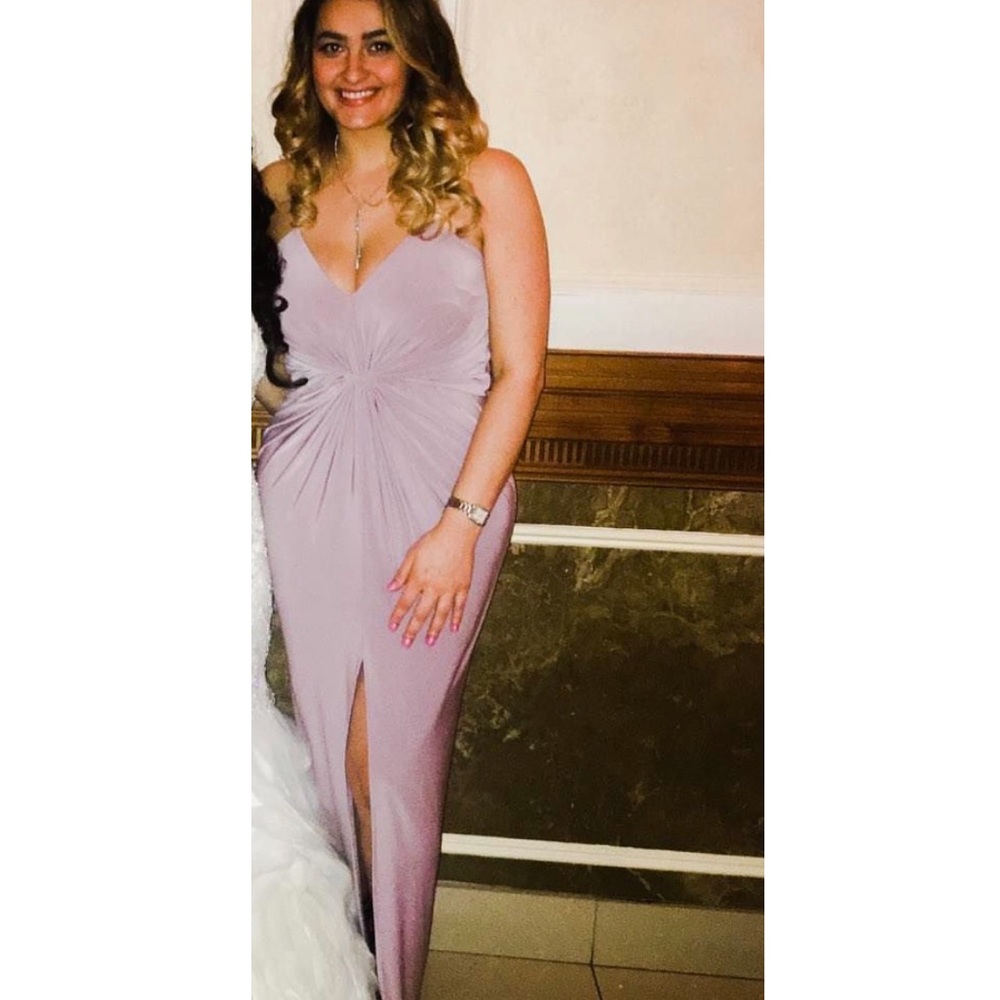 Mauve thin strap long dress